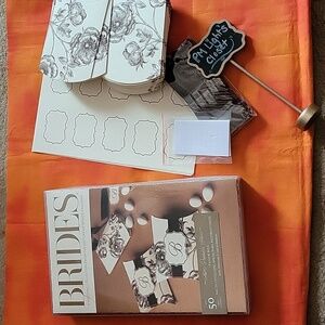 Brides 50 Count Favor Box Kit New DIY Printable Ivory Brown Floral Wedding